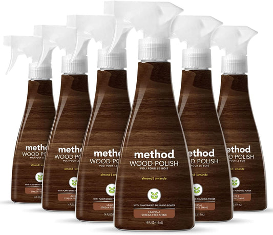 Method Wood Polish, Almond, For Wood Surfaces, Furniture and Cabinets