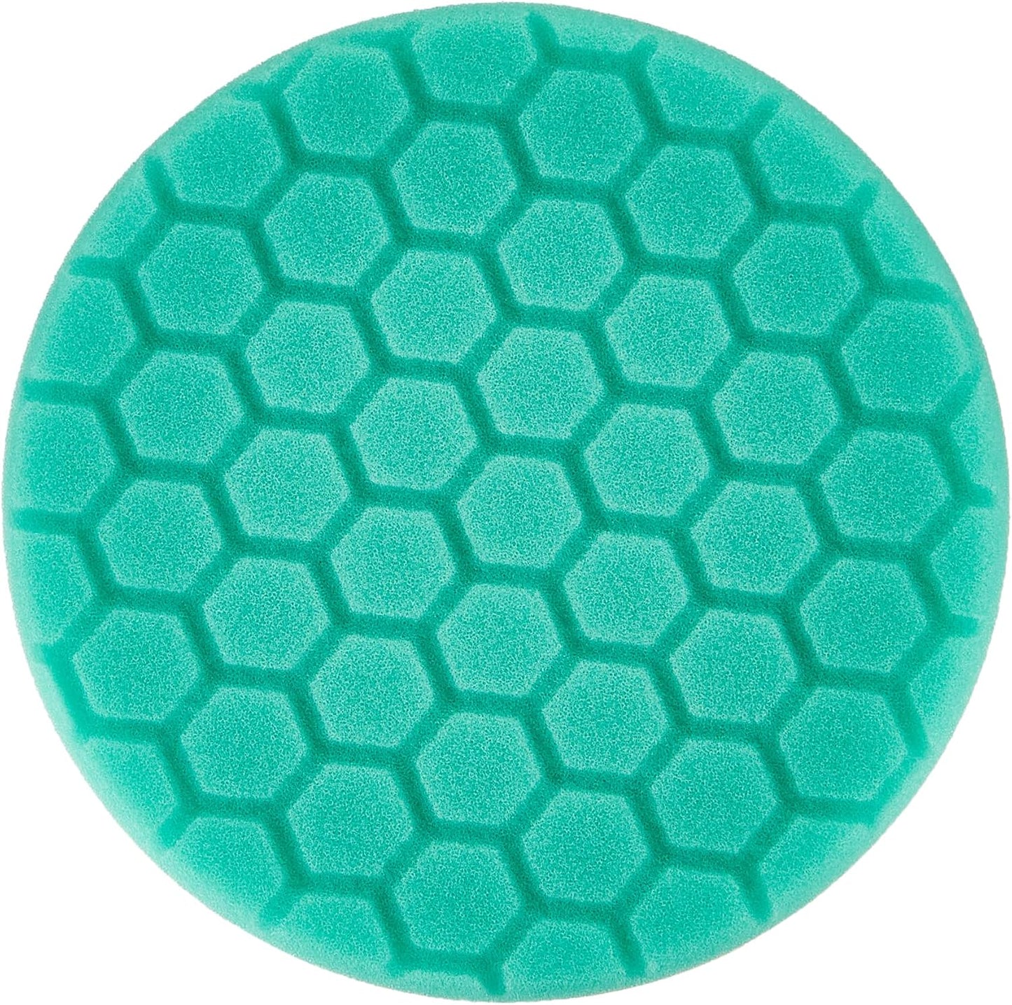 Chemical Guys BUFX_103HEX6 BUFX_103_HEX6 Hex-Logic Heavy Polishing Pad, Green (6.5 Inch Pad made for 6 Inch backing plates), 1 Pad Included